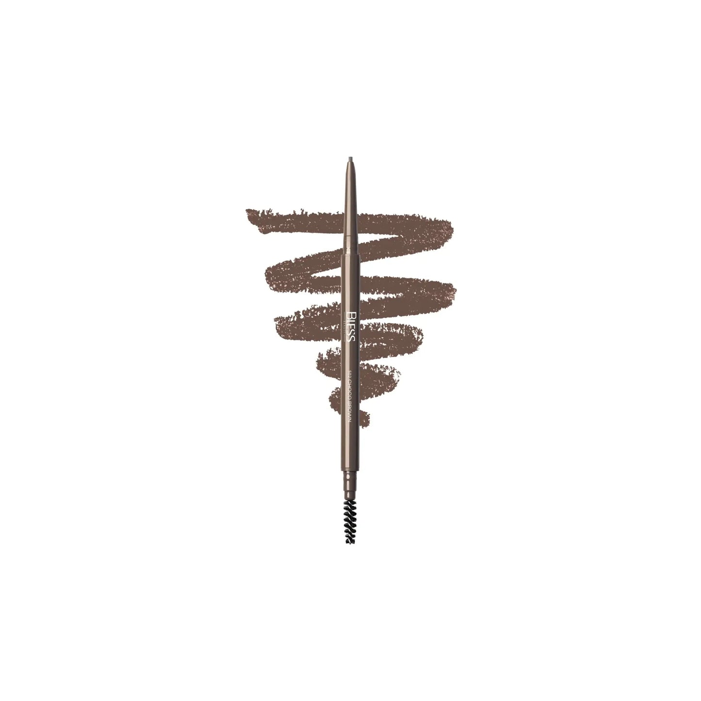 Олівець для брів механічний з щіточкою - №2 Choco Brown - Олівець для брів