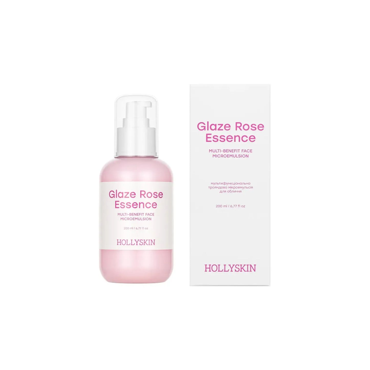 Мультифункціональна трояндова мікроемульсія для обличчя Glaze Rose Essence