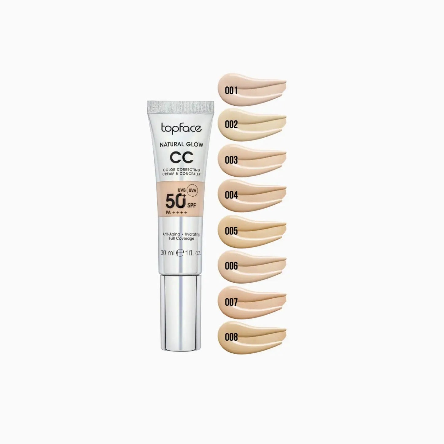 CC крем Natural Glow Cream & Concealer SPF 50 + Тональна основа