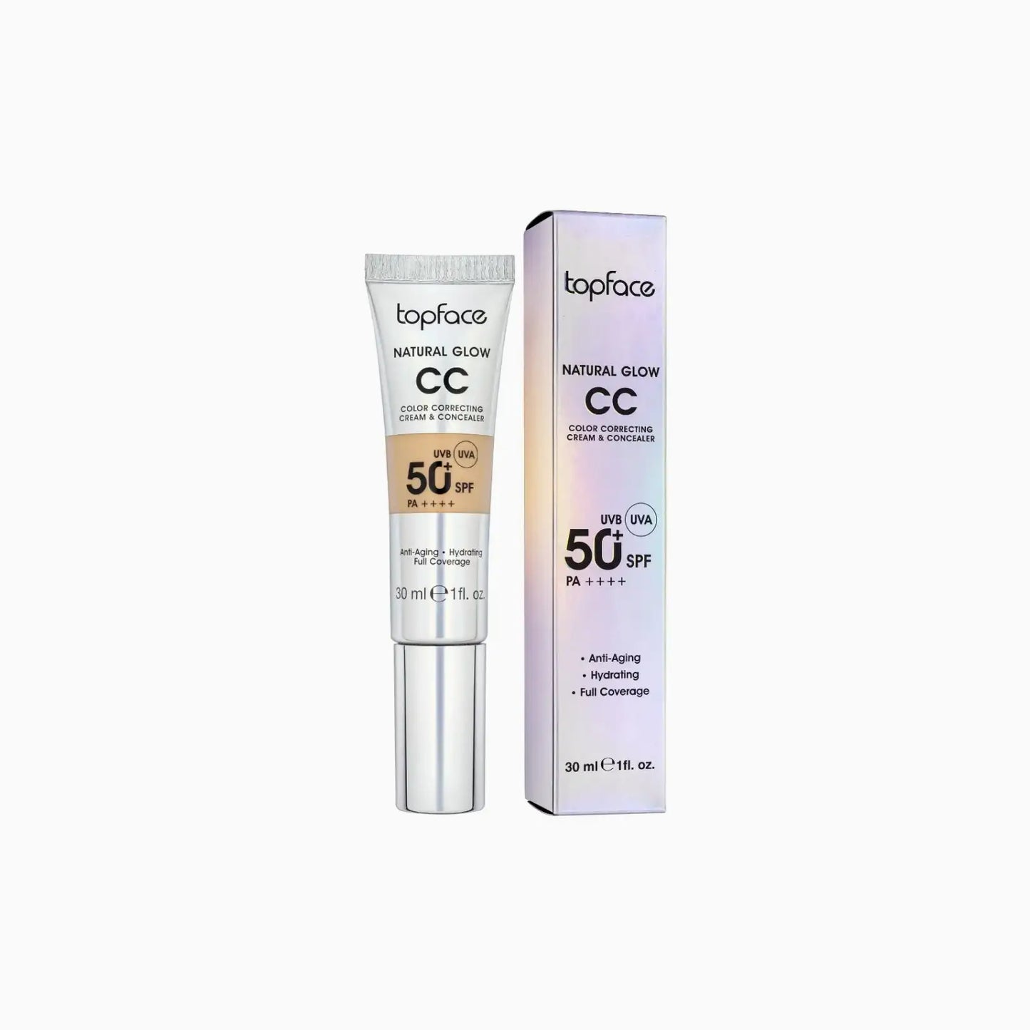 CC крем Natural Glow Cream & Concealer SPF 50 + Topface - Тональна основа