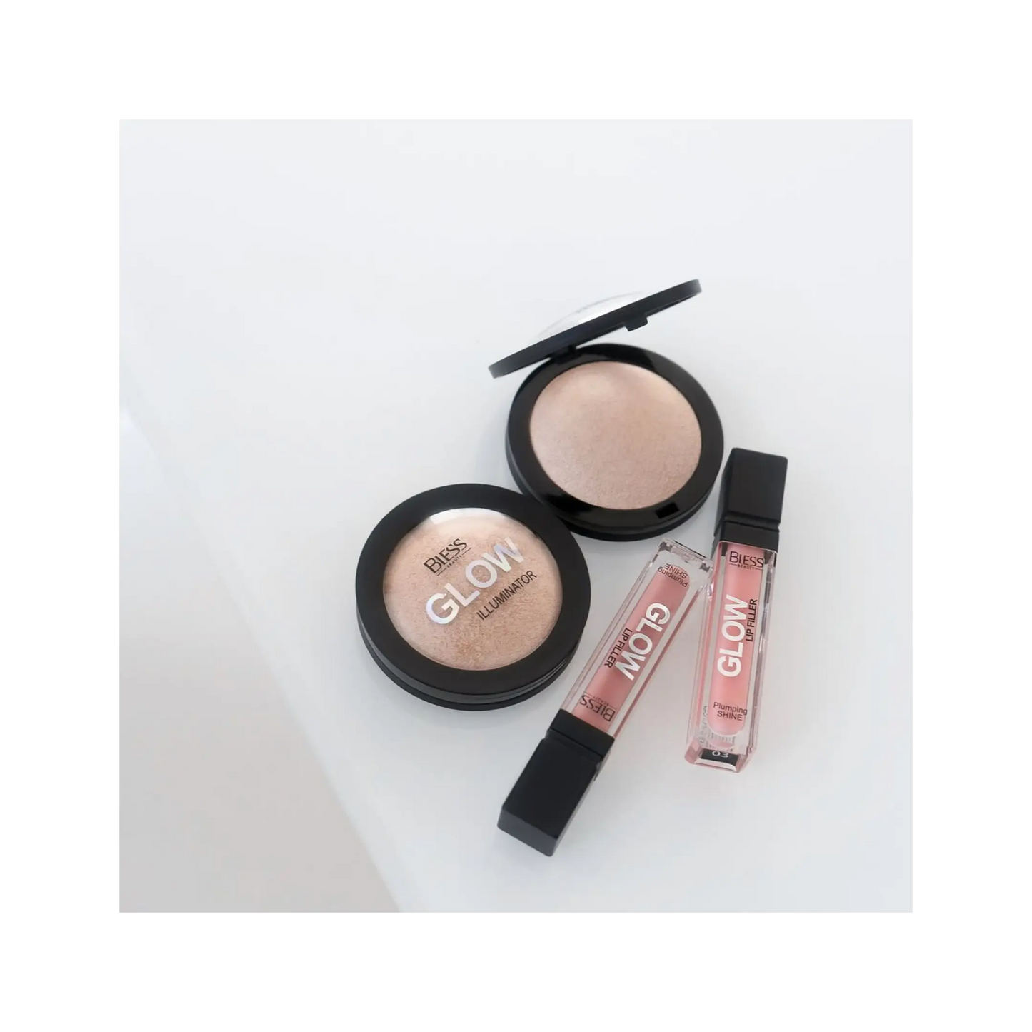 Хайлайтер запечений для обличчя GLOW Illuminator Bless Beauty - Хайлайтер