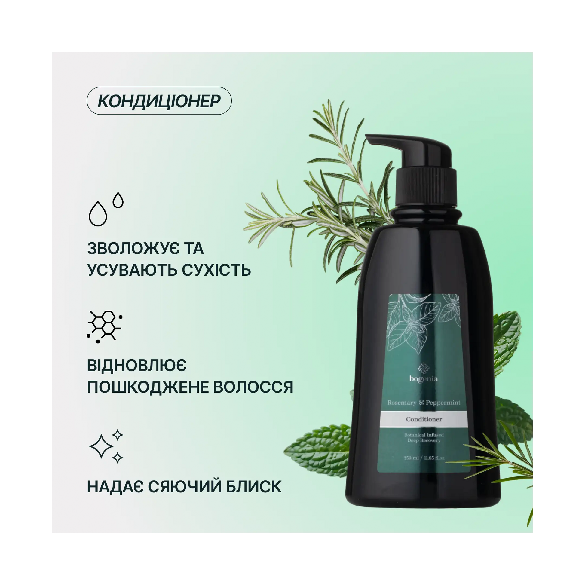 Кондиціонер для волосся Rosemary Peppermint Shampoo Bogenia - Кондиціонери